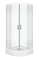 Douchecabine XENIA kwartrond 80x80x195 + douchebak en decor