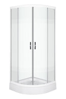 Douchecabine XENIA kwartrond 90x90x195 + douchebak en decor