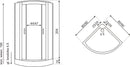Gesloten douchecabine kwartrond 80x80 Kerra Leticia