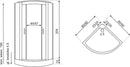 Gesloten douchecabine kwartrond 90x90 Kerra Leticia