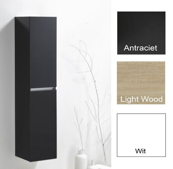 Kolomkast greeploos Luzi Trendline 160x35x35 Antraciet
