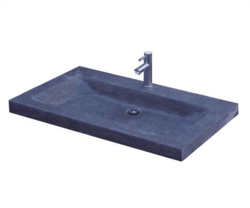 Wastafel natuursteen Trend Stone 80x47 met kraangat