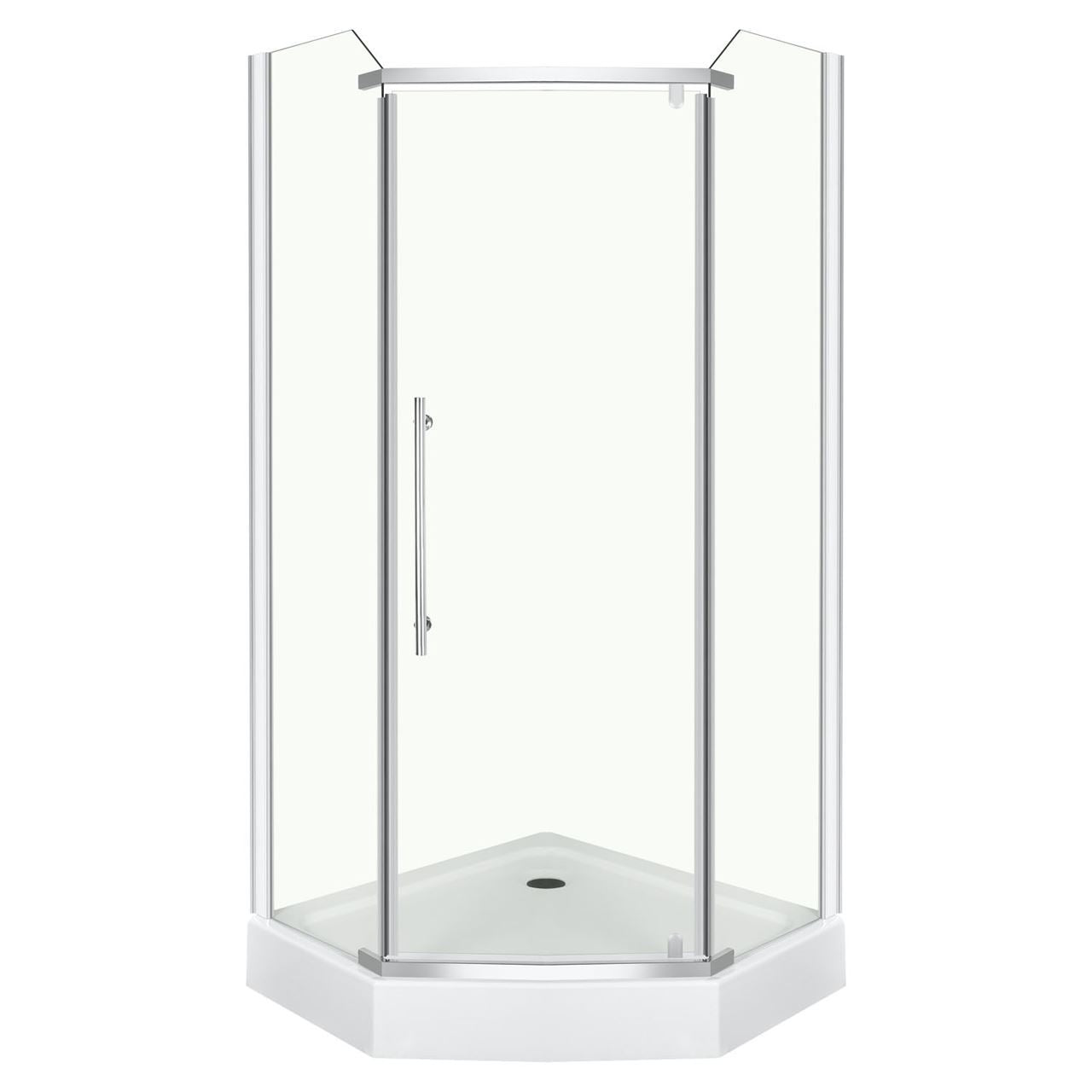 Kerra Glasgow douchecabine vijfhoek 90x90x190cm helder glas