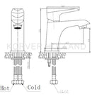 Wastafel mengkraan éénhendel Luzi Alea chroom