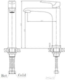 Luzi Alea éénhendel wastafelmengkraan hoog chroom