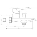 badmengkraan Luzi Alea chroom/wit Eenhendel