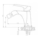 Bidet kraan Luzi Alea Chroom wit