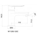 Wastafel mengkraan éénhendel Luzi Appia chroom + waste