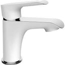 Wastafel mengkraan éénhendel Luzi Alea chroom wit