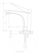 Wastafel mengkraan éénhendel Luzi Aspe chroom + waste