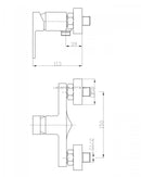 Luzi Kvadrato éénhendel douche mengkraan vierkant