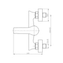 Eenhendel badmengkraan Luzi Raila mat zwart/chroom