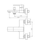 Eenhendel badmengkraan Luzi Ligia chroom