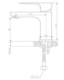 Wastafel mengkraan éénhendel Luzi Raila chroom