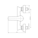 Eenhendel badmengkraan Luzi Raila wit chroom