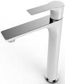 Hoge wastafelmengkraan Luzi Raila wit chroom