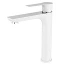 Hoge wastafelmengkraan Luzi Raila wit chroom