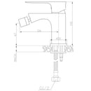 Bidet mengkraan Luzi Raila Chroom wit