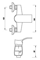 Luzi Twist éénhendel douche mengkraan chroom