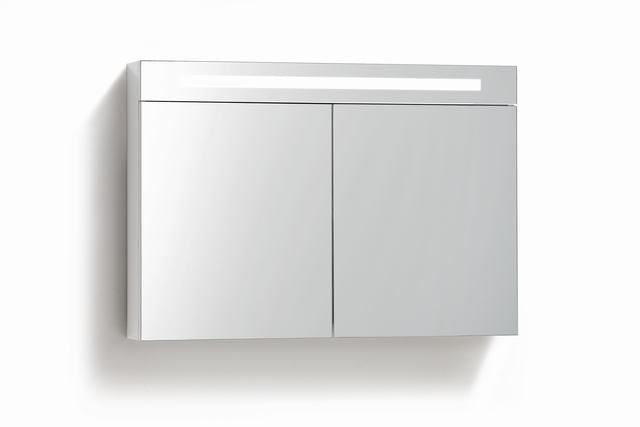 Spiegelkast 100x70 LED verlichting stopcontact en schakelaar wit
