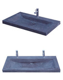 Wastafel natuursteen Trend Stone 100x47 2 kraangaten