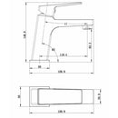 Wastafel mengkraan Luzi Force eenhendel  chroom