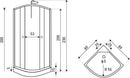 Complete douchecabine 90x90x230 kwartrond Strada
