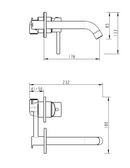 Inbouw wastafel mengkraan Luzi rond mat zwart