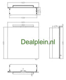 Spiegelkast 60x60x14cm met LED verlichting Luzi