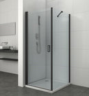 Douchecabine mat zwart profiel Luzi Beta 80x90