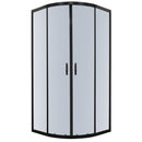 Douchecabine Luzi Black kwartrond 80x80x190 hoekinstap zwart