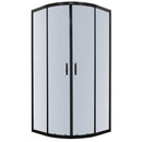 Douchecabine Luzi Black kwartrond 90x90x190 hoekinstap zwart