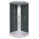 Gesloten douchecabine kwartrond 90x90x215 kitvrij Punto zwart