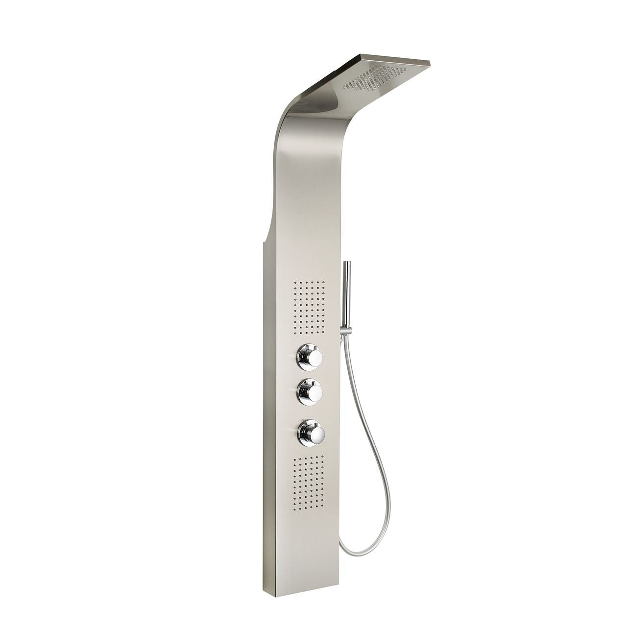 Luzi Dio RVS douchekolom met thermostatische kraan 148x22