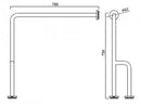 Toilet wandsteun wandbeugel voor mindervalide steun