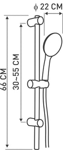 Opbouw handdoucheset Logé zoya mat zwart