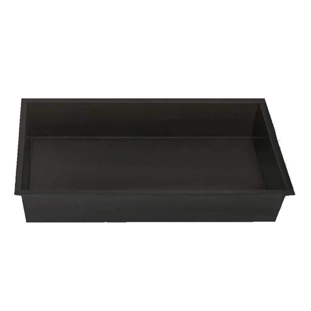 Luzi RVS inbouwnis 30x60x7cm mat zwart
