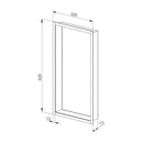 Luzi RVS inbouwnis 30x60x7cm mat zwart