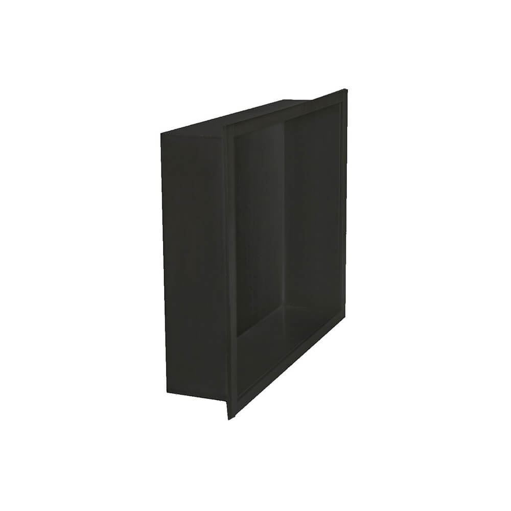 Luzi RVS inbouwnis 30x30x7cm mat zwart