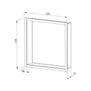 Luzi RVS inbouwnis 30x30x7cm mat zwart