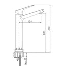 Hoge wastafel mengkraan Sanosoho black mat zwart