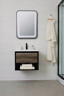 Badmeubel Soho black 60x46 grijs eiken mat zwart