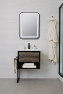 Badmeubel Soho black 60x46 grijs eiken mat zwart