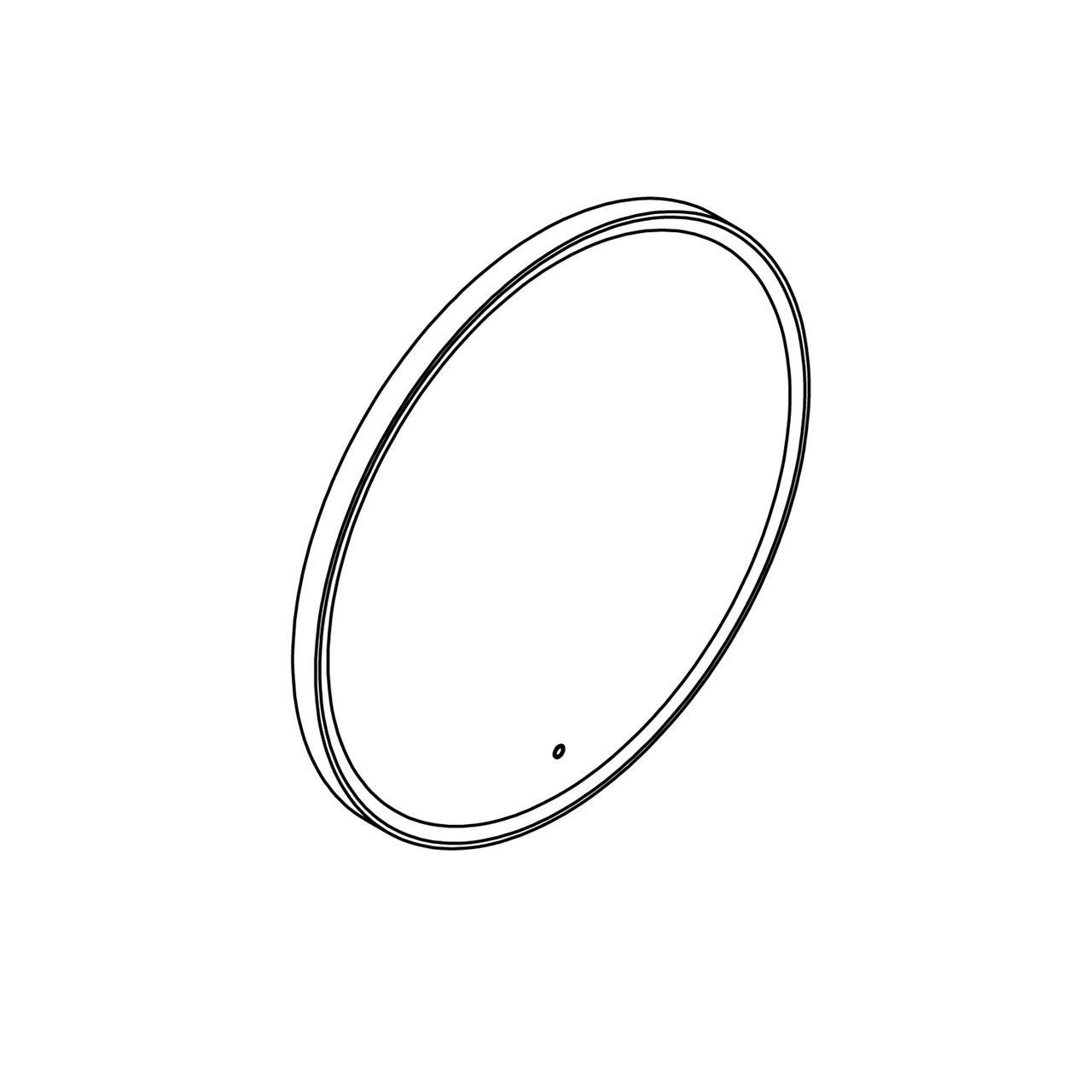 Badkamerspiegel Luzi Reflect Two 80 cm rond met LED mat zwart