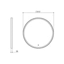 Badkamerspiegel Luzi Reflect Two 80cm rond met LED mat zwart