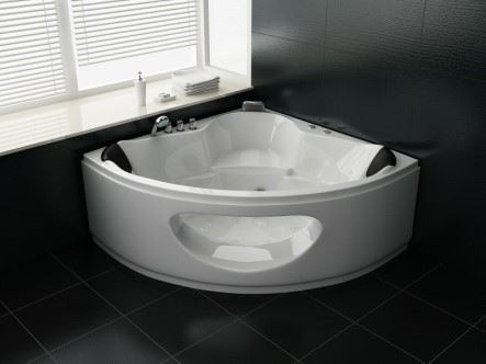 Kwartrond Whirlpoolbad Luzi Malta 150x150x56cm