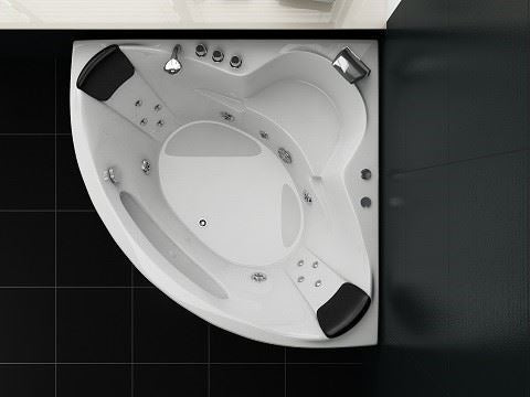 Kwartrond Whirlpoolbad Luzi Malta 150x150x56cm