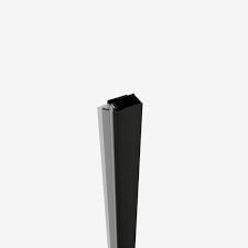 Wandprofiel Sanotechnik Elite mat zwart met magneetstrip 3,4-4,5x195cm