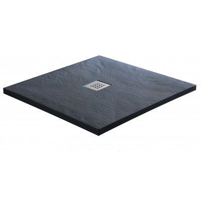 Douchebak 90 x 90 x 3,2Vierkant Sanotechnik Kreta Antraciet