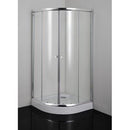 Sanodusch douchecabine 80x80x185 kwartrond Chroom T4080C